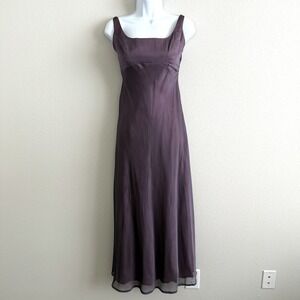 Faviana Purple Babydoll Chiffon Maxi Dress Womens 4 Fairy Formal Prom Party Ball